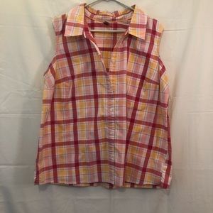 🌟FINAL PRICE 2/$5— Sleeveless Collared Shirt
